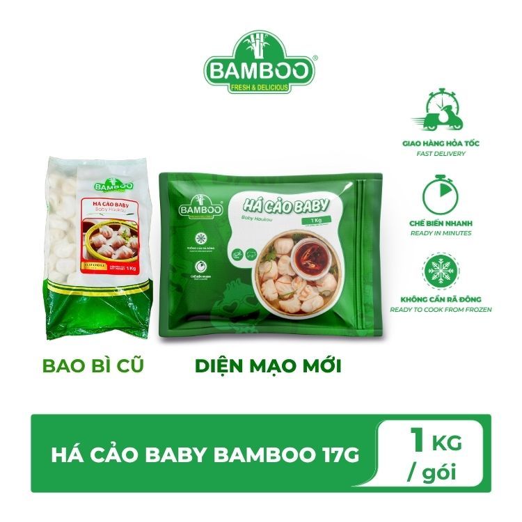 Há cảo mini nhân tôm chuẩn bị dimsum , chế biến 7 phút Bamboo 17g (1Kg)