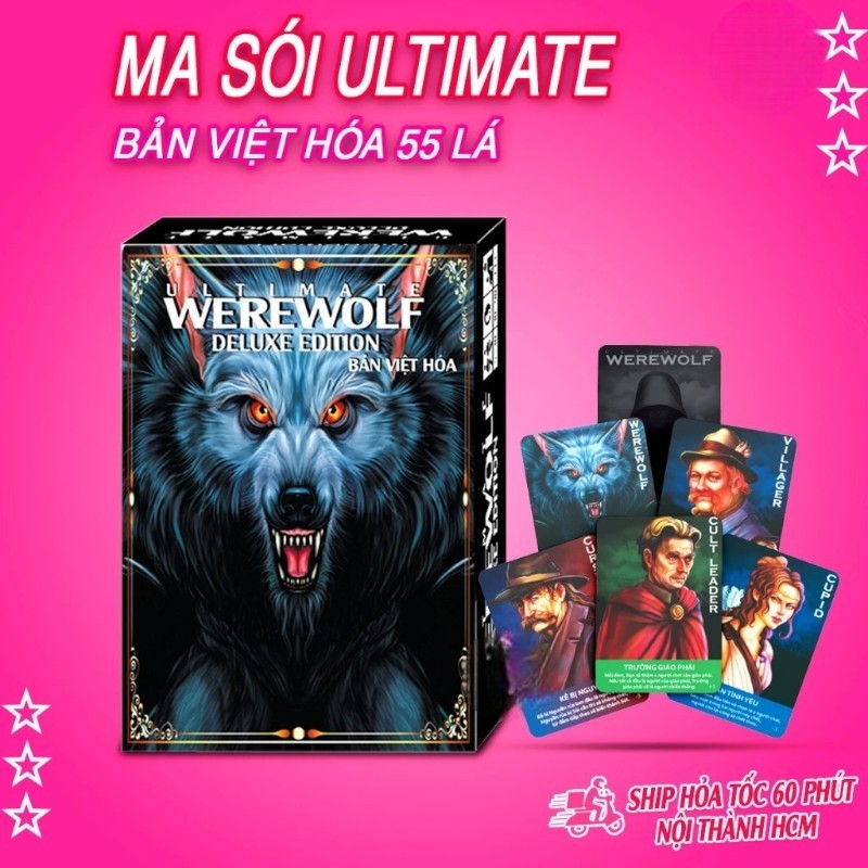 [Top Value] Bài MA SÓI ultimate việt hóa 55 lá đầy đủ chức năng CHẤT GIẤY DÀY