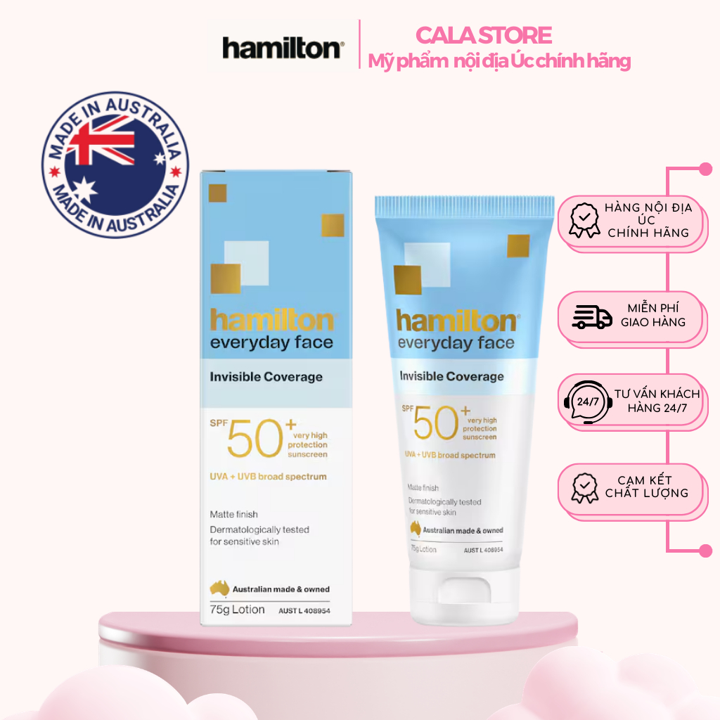 Kem Chống Nắng Nội Địa Úc Hamilton Every Day Face SPF 50+ Chống Nắng Phổ Rộng 75g - CaLa Store