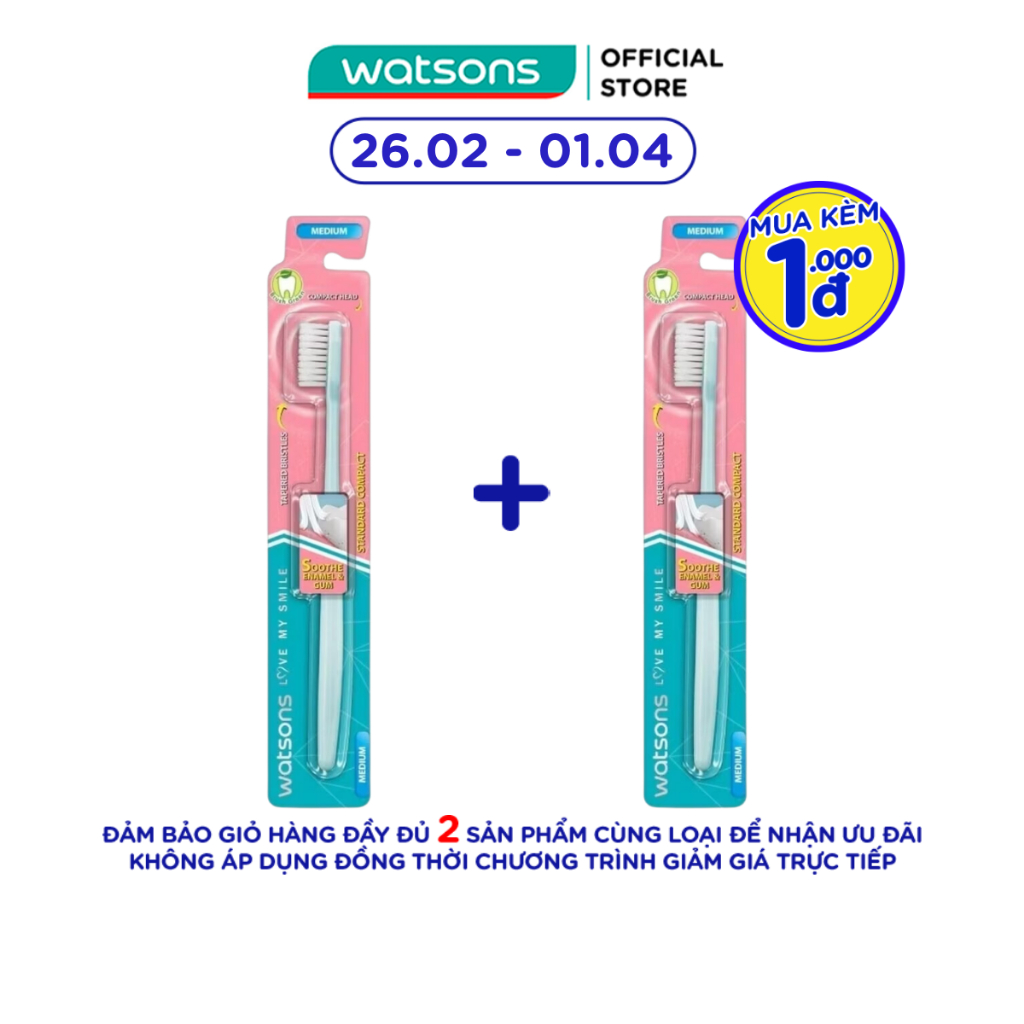 Bàn Chải Đánh Răng Watsons Standard Compact 1 Cái