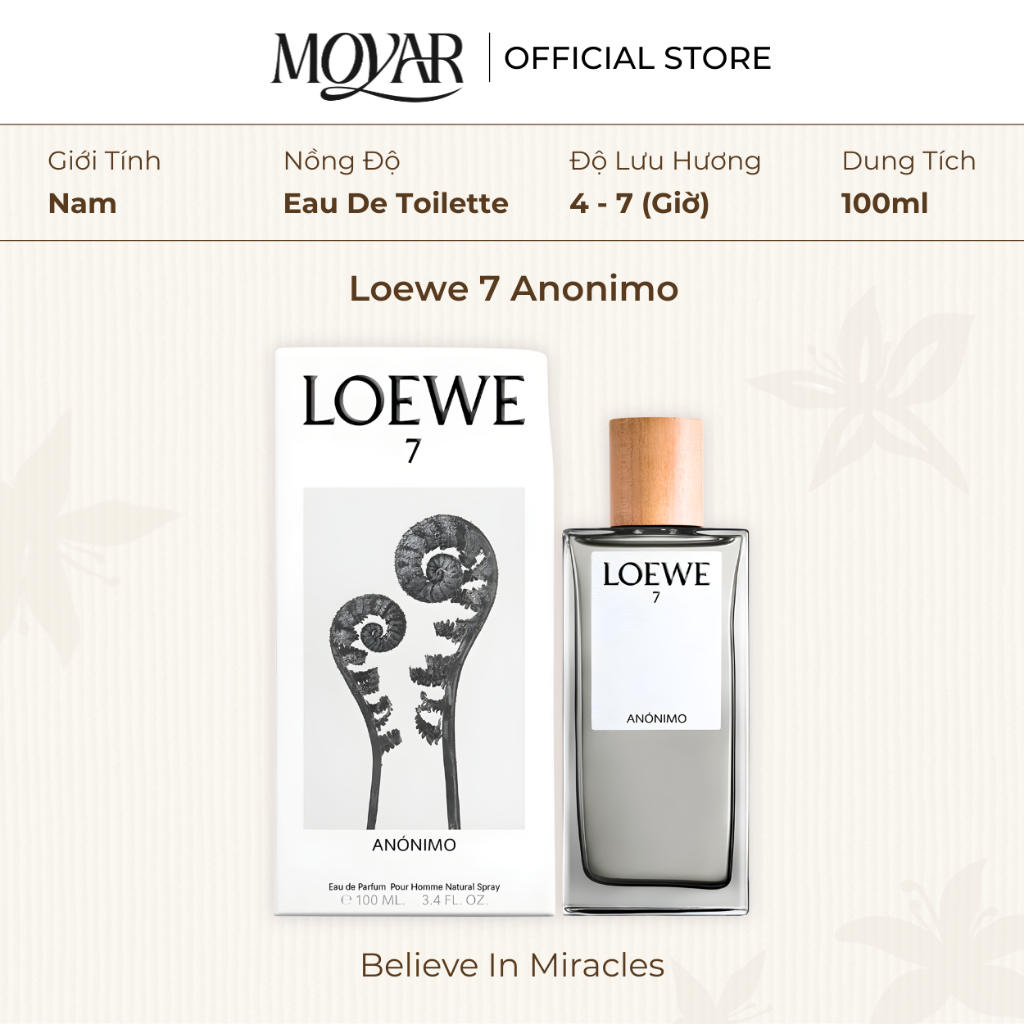 Nước Hoa Loewe 7 Anonimo EDP Pour Homme | Nước Hoa Nam Fullsize | Moyar Perfume