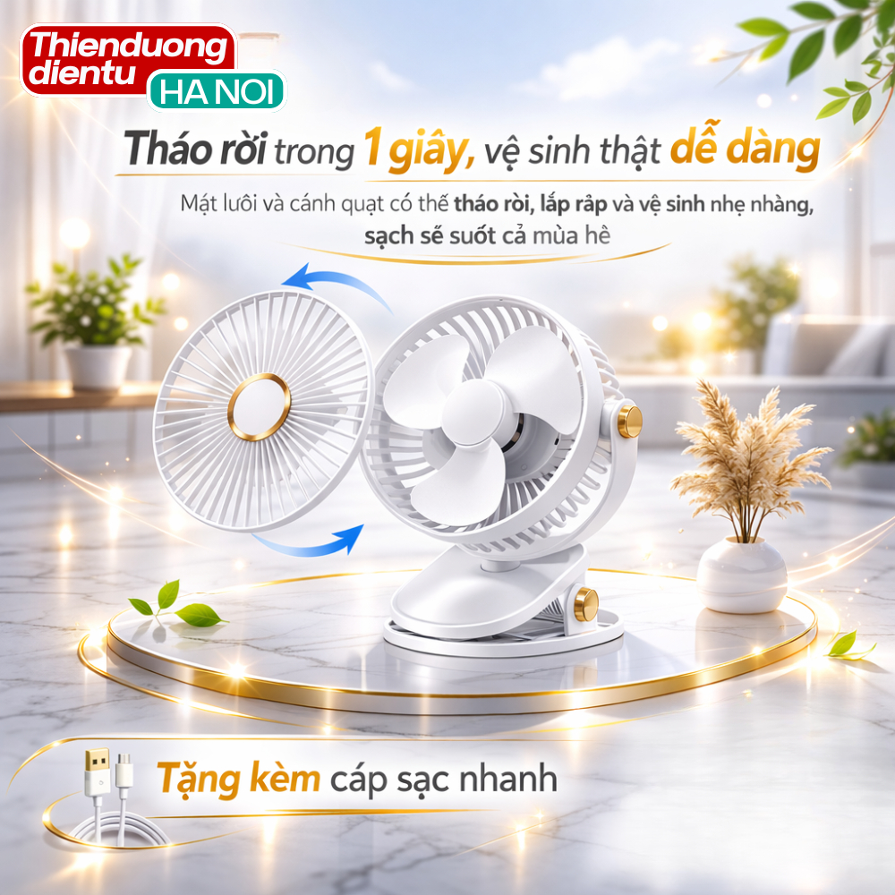 Quạt Mini Tích Điện F06 [ BẢN MỚI ] – Gió Mạnh, Pin Trâu 50H, Bảo Hành 15 Tháng | BigBuy360 - bigbuy360.vn