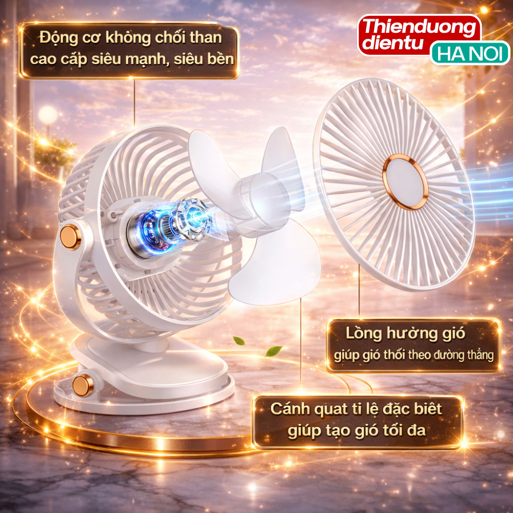 Quạt Mini Tích Điện F06 [ BẢN MỚI ] – Gió Mạnh, Pin Trâu 50H, Bảo Hành 15 Tháng | BigBuy360 - bigbuy360.vn