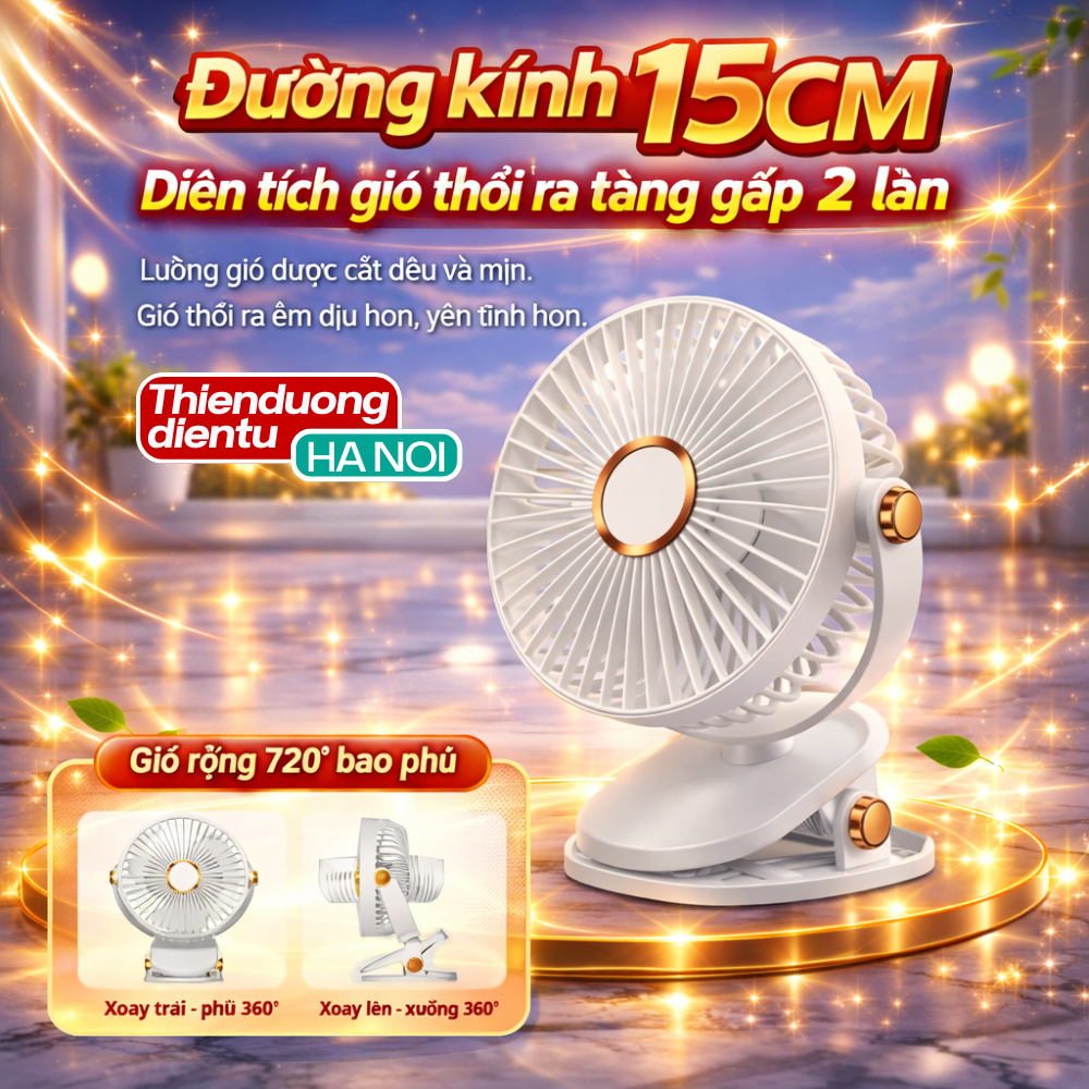 Quạt Mini Tích Điện F06 [ BẢN MỚI ] – Gió Mạnh, Pin Trâu 50H, Bảo Hành 15 Tháng | BigBuy360 - bigbuy360.vn