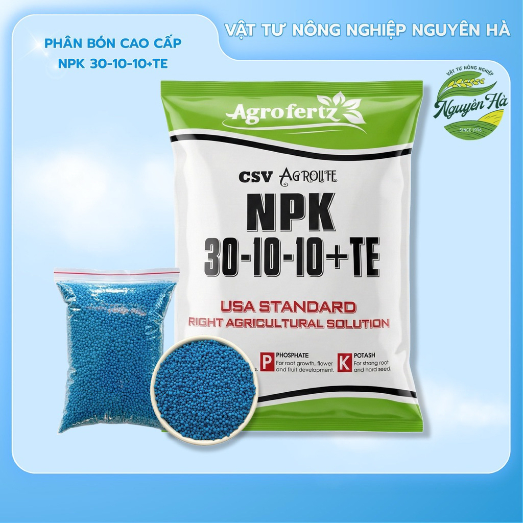 Lẻ phân bón NPK 30-10-10 + TE Agrolife