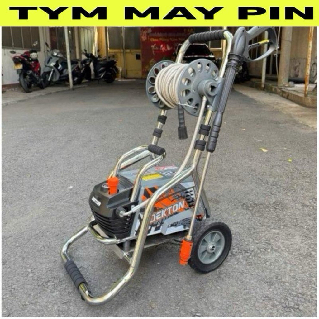Máy xịt rửa xe (Máy phun bắn tia nước áp lực cao), hiệu DEKTON, model DK-CWR3001PROMAX, màu xám
