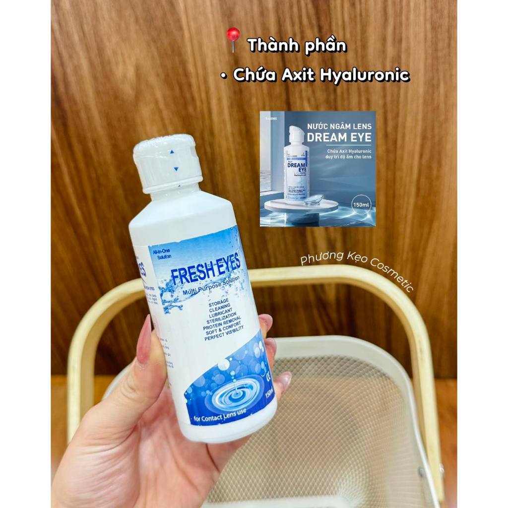 Nước Ngâm, Nhỏ Mắt Lens, Kính Áp Tròng Fresh Eyes/ Dream Eyes bảo vệ cấp ẩm cho lens Gamilens