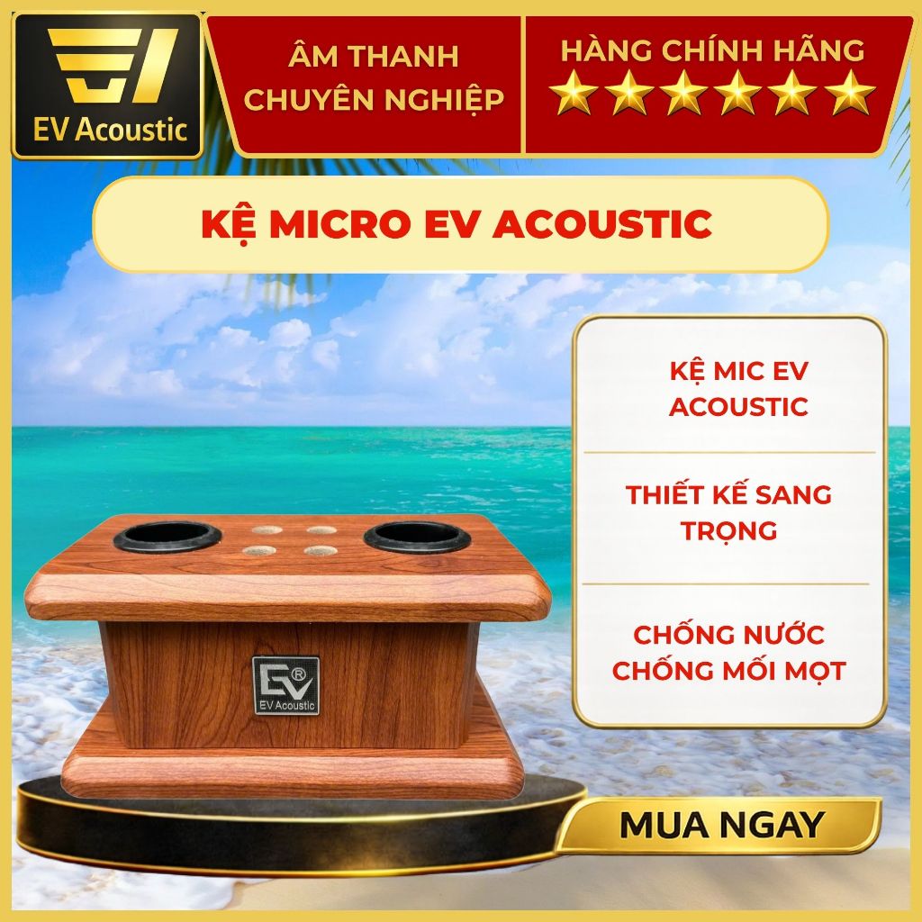 EV Acoustic | KMG | Kệ Gỗ Đựng Micro Không Dây | Kệ Micro Karaoke | Đựng Mic Và Pin Gọn Gàng | Phụ Kiện Karaoke