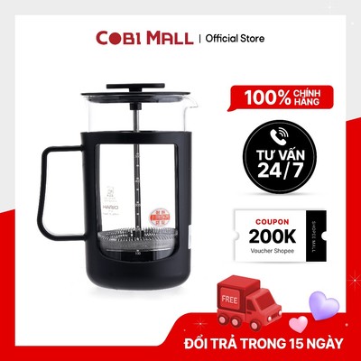 Bình Pha Cà Phê French Press Thủy Tinh 600ml Chịu Nhiệt Có Lõi Lọc Inox – Cobi Home