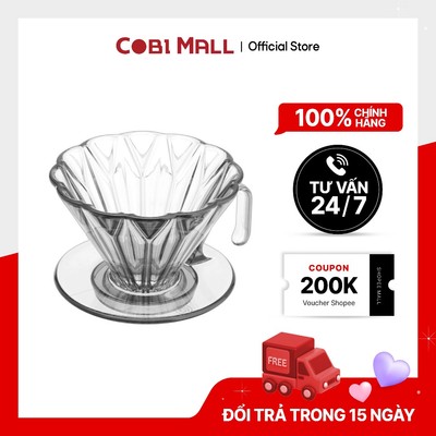 Phễu pha cà phê nhựa- Trong suốt