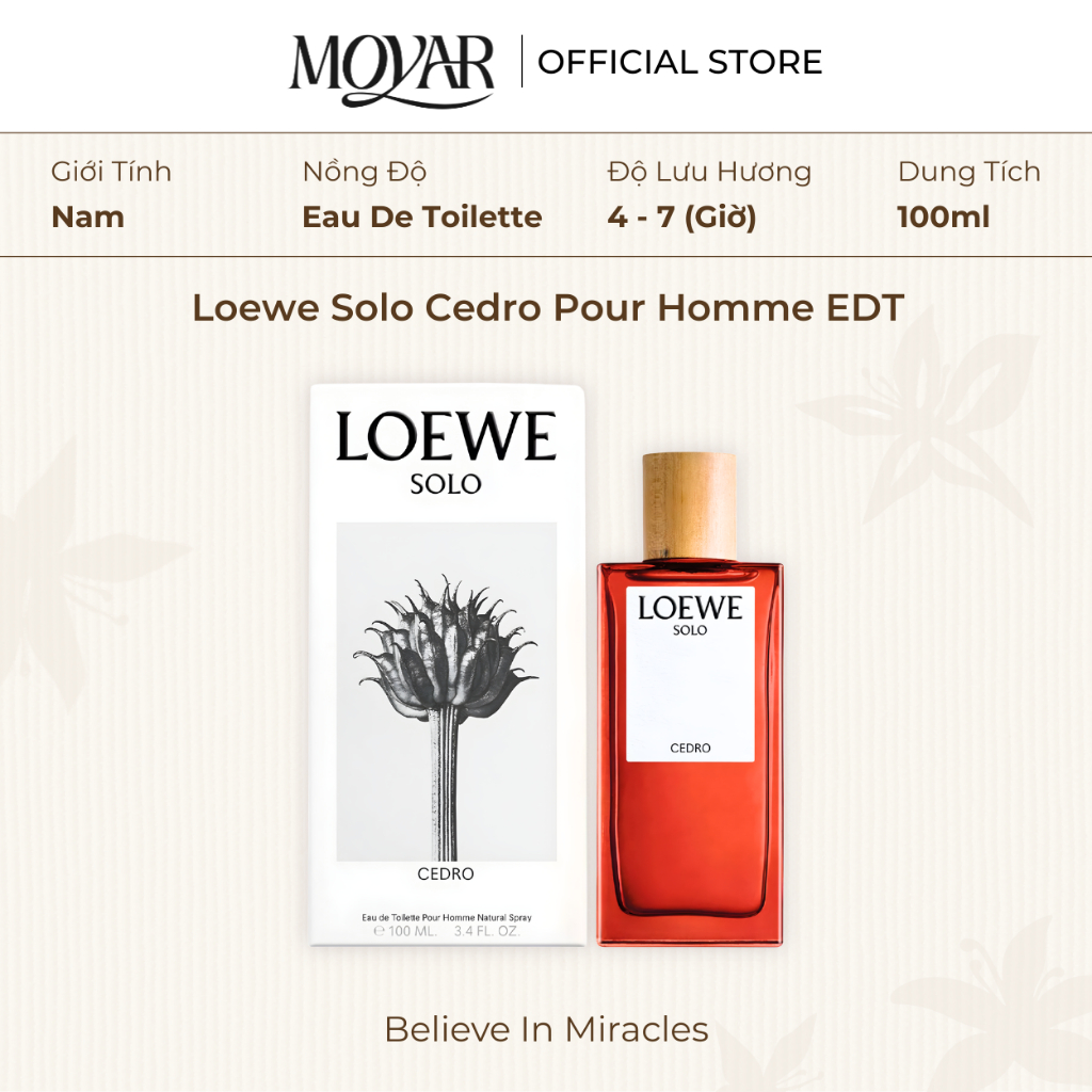 Nước Hoa Loewe Solo Cedro Pour Homme EDT | Nước Hoa Nam Fullsize | Moyar Perfume