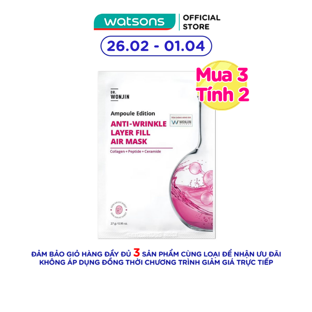 Mặt Nạ Dr.Wonjin Ampoule Edition Anti-wrinkle Layer Fill Air Mask Nâng Cơ Và Trẻ Hóa Da 27g