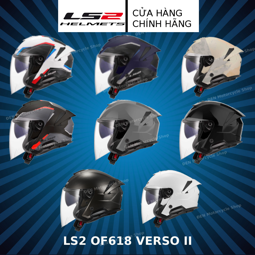 Mũ bảo hiểm LS2 OF618 VERSO II - Mũ bảo hiểm LS2 OF618 an toàn lái xe