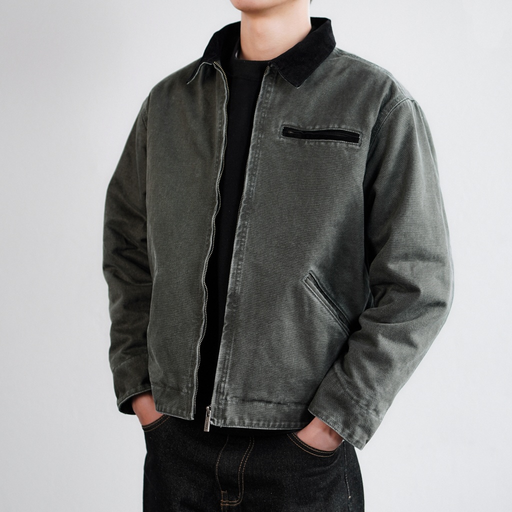 [SPECIAL EDITION] IMP-003 Detroit Jacket Dark Moss – Washed Wool Lining