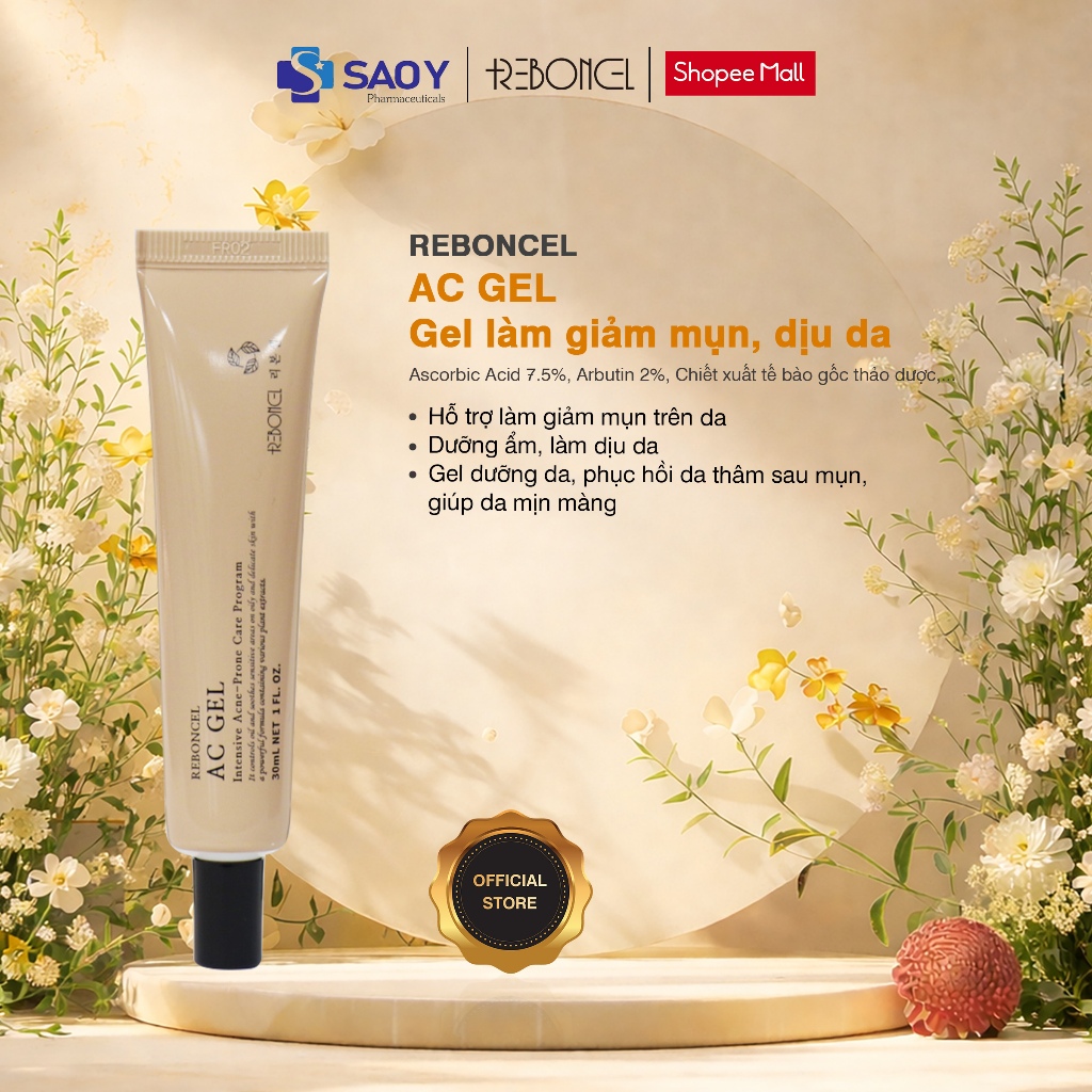 Gel làm giảm mụn, dịu da - Reboncel AC Gel