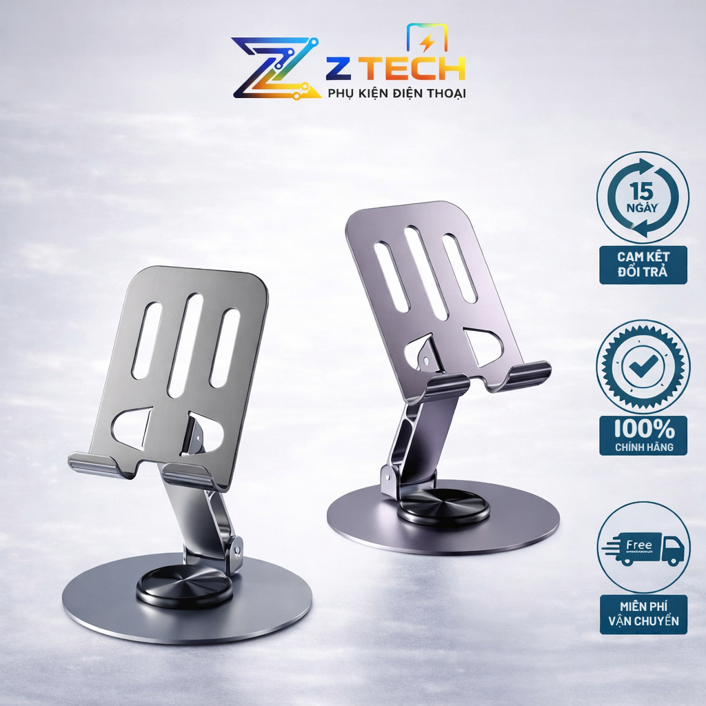 [GIÁ ĐỠ ĐIỆN THOẠI ĐỂ BÀN L98] - Chân Xoay 360° | Tiện Lợi | Hợp Kim Nhôm Cao Cấp
