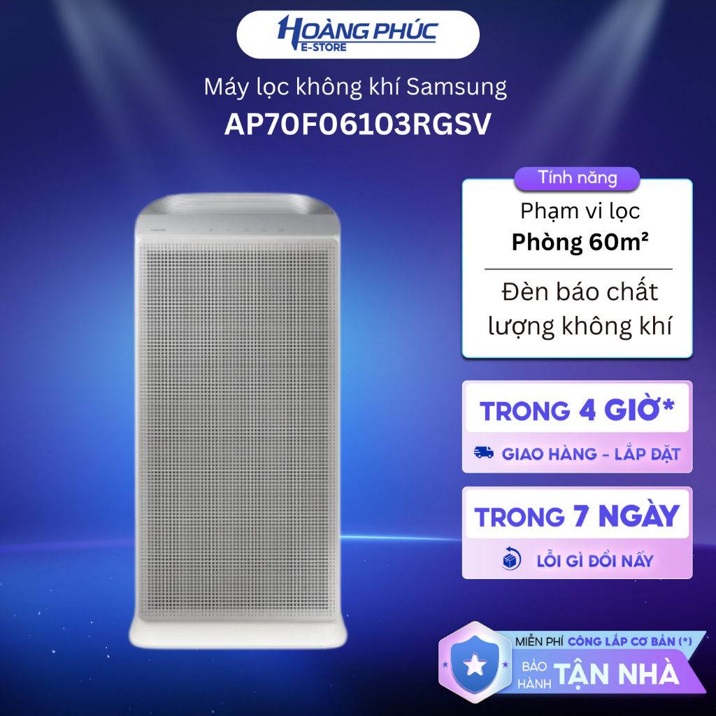 Máy Lọc Không Khí Samsung AP70F06103RGSV 60W {Toàn Quốc}
