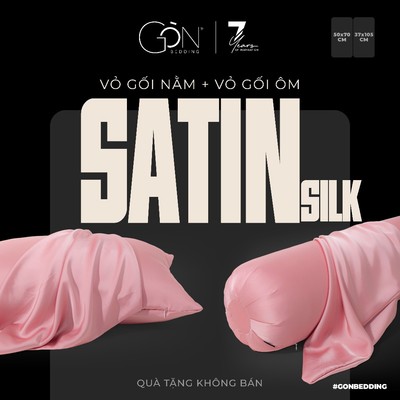 [QUÀ TẶNG KHÔNG BÁN] 01 Vỏ Gối Gòn Bedding Lụa Satin Premium Cao Cấp Màu Trơn 50x70 cm | 37x105 cm