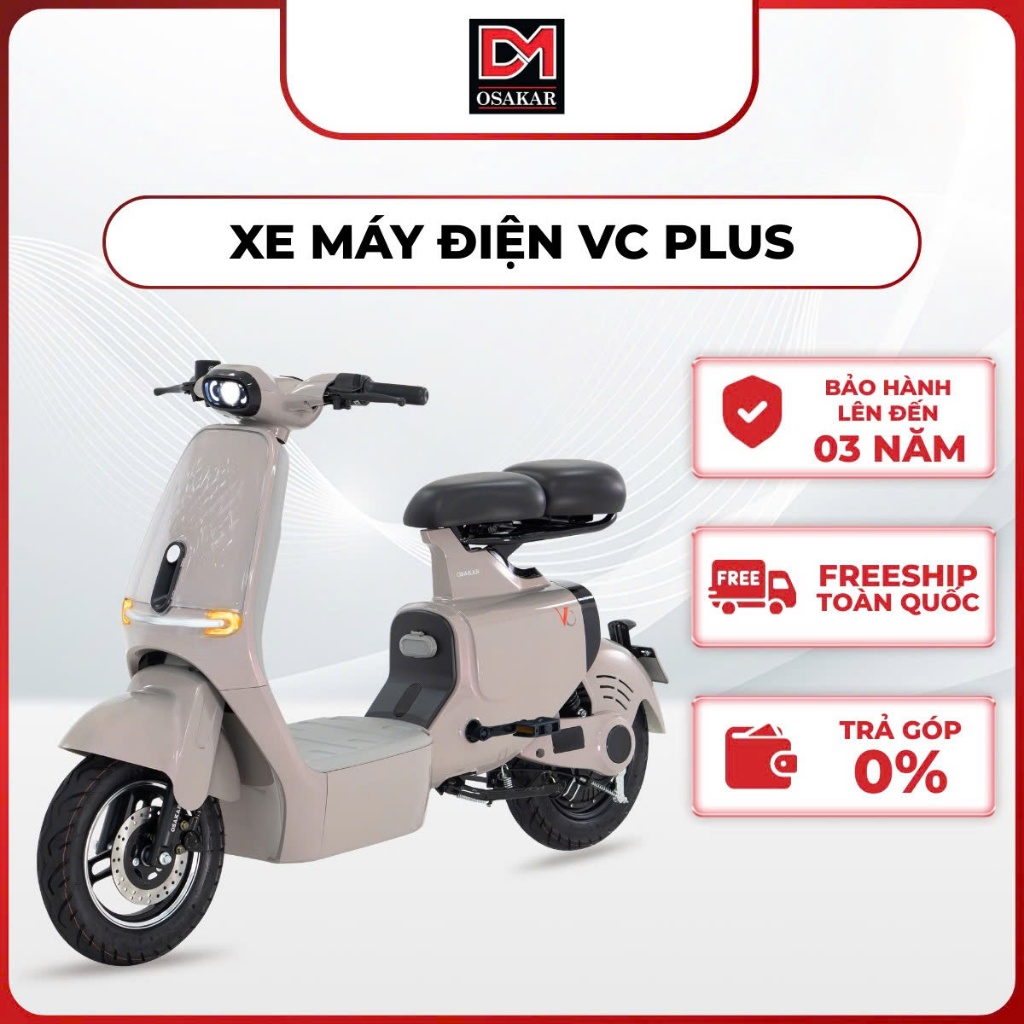 [Không Bình Ắc Quy] Xe Máy Điện OSAKAR Chính Hãng - VC Plus - Bật Mood Thần Thái, Ghi Đậm Dấu Ấn