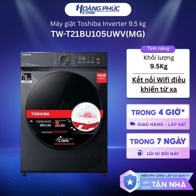 TW-T21BU105UWV(MG) - Máy Giặt Toshiba Inverter 9.5 Kg T21BU105UWV {Ship HCM 0Đ}