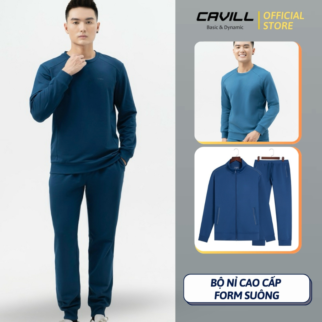 Bộ Nỉ Nam CAVILL Cao Cấp Chất Liệu Dày Dặn, Đanh Mịn Form Suông Rộng Rãi (Có Big Size Đến 100kg)