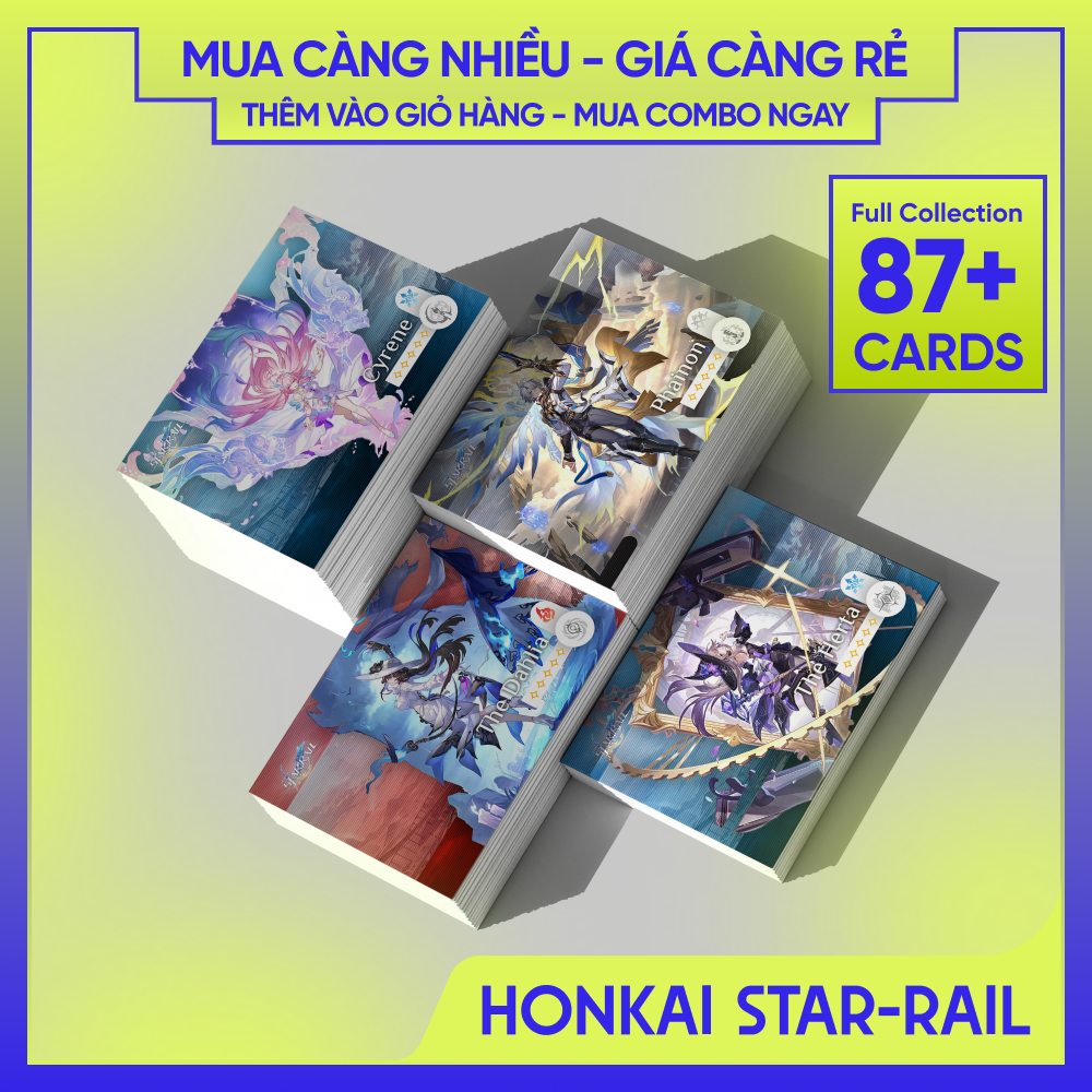 FULL COLLECTION HONKAI STAR RAIL | Trọn bộ sưu tập thẻ bo góc nhân vật Honkai Star Rail 87 thẻ | SKY