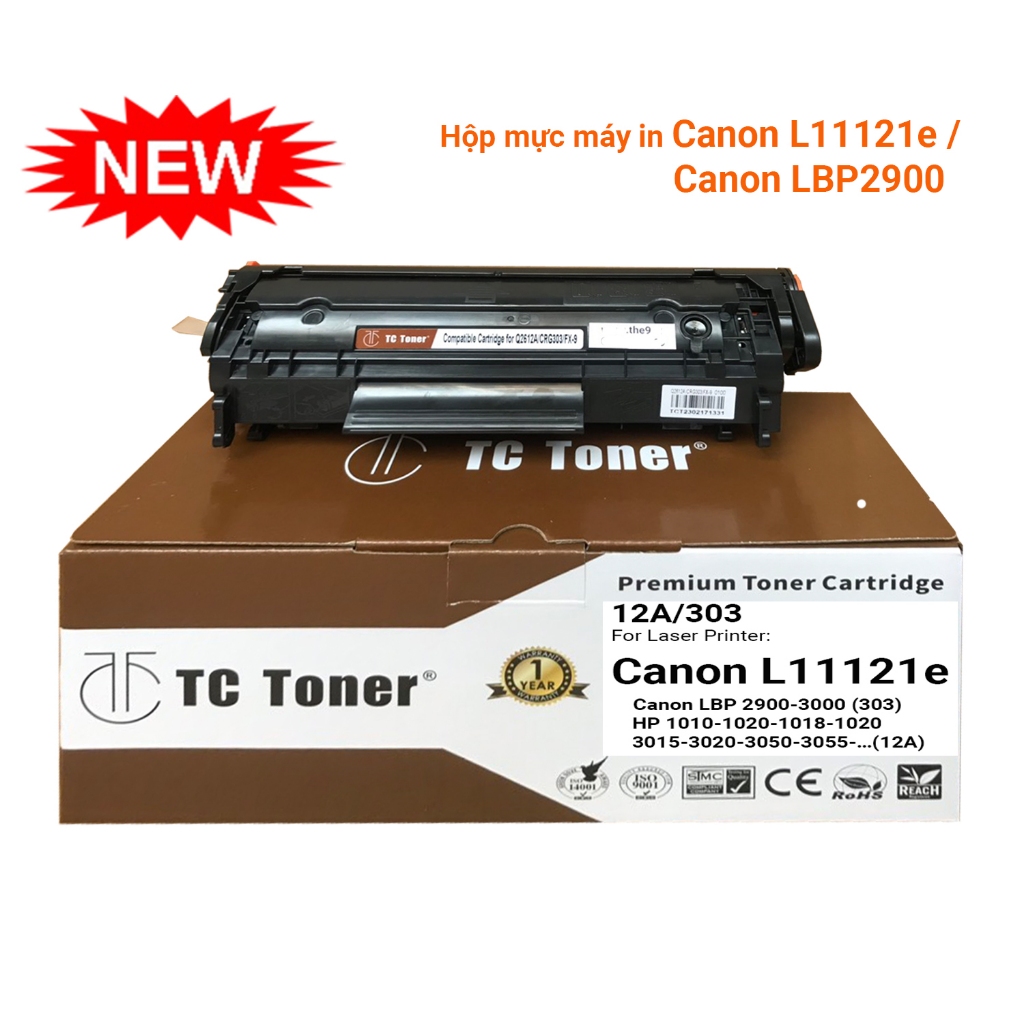 Hộp Mực Máy In Canon L11121E (TC – Q2612A/ 303) – Hàng Nhập Khẩu Nguyên Hộp, In Đẹp Rõ Nét, Giá Tốt