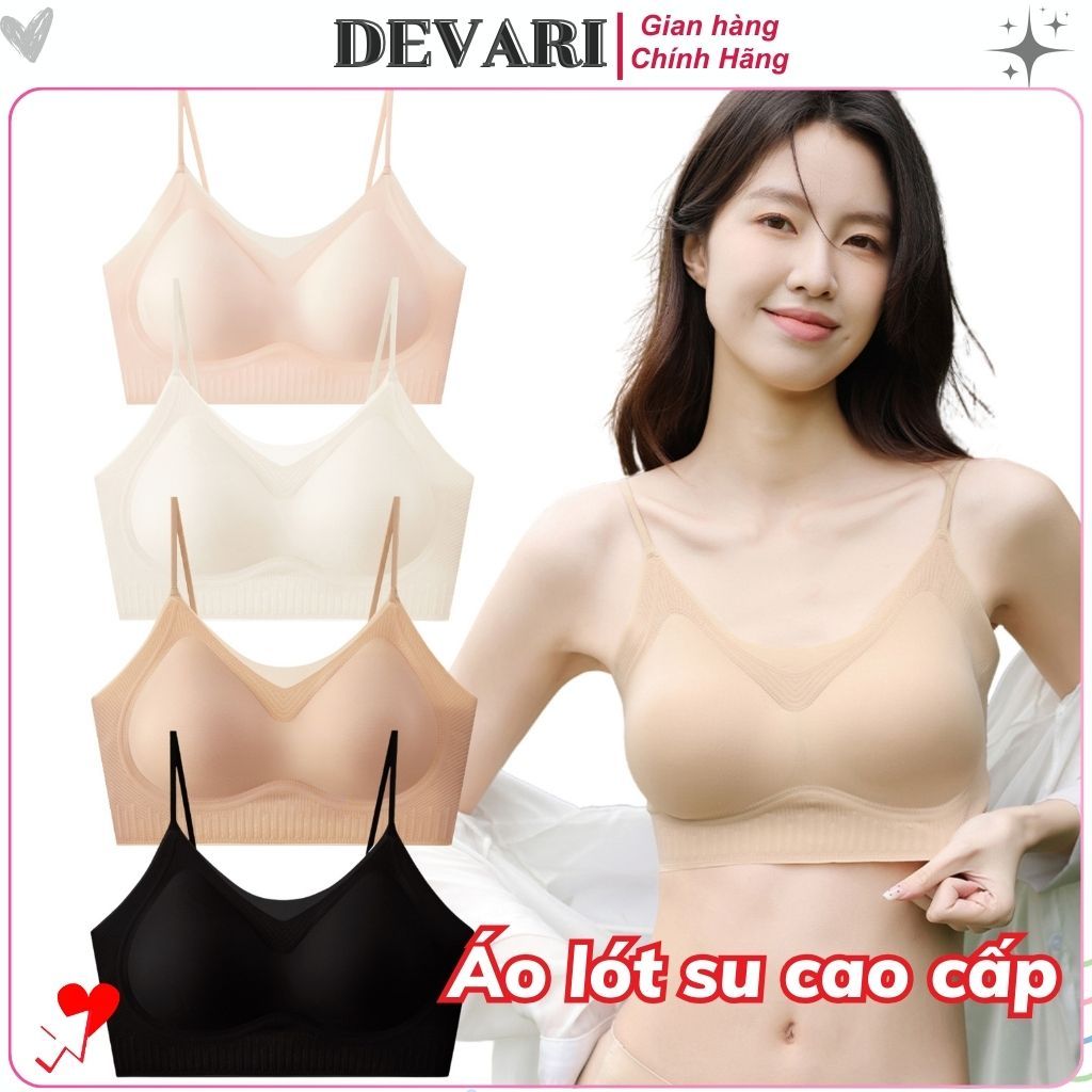Áo ngực nữ su đúc cao cấp mềm mại mỏng nhẹ không lộ viền đệm mút lỗ thoáng khí mát mẻ DEVARI A2602