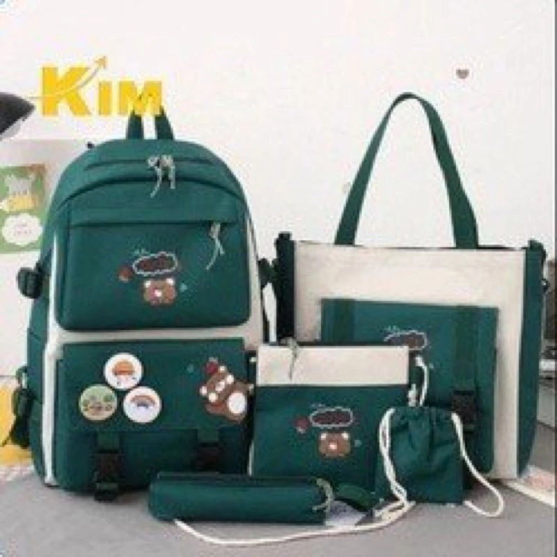 [Peinn] Combo 4 món balo Gấu kute vừa A4 S03 xinh xắn