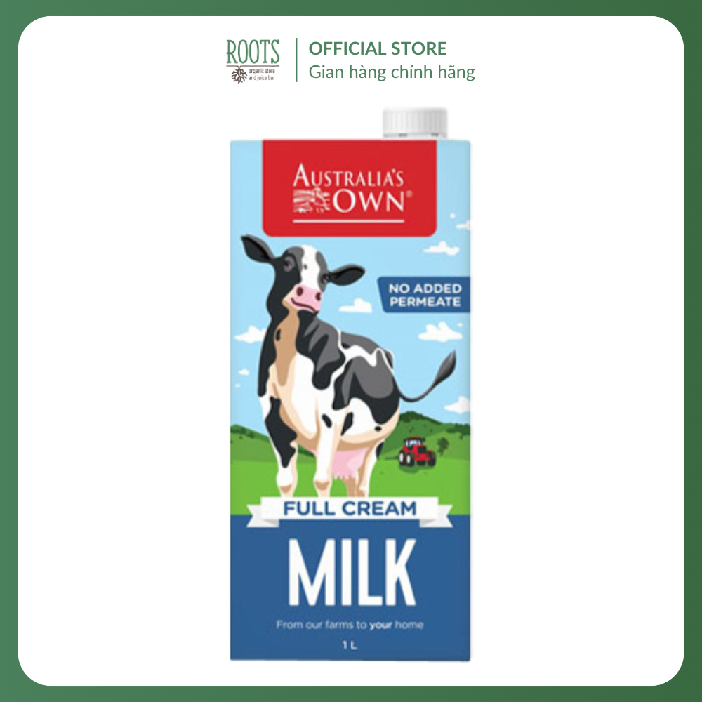 (Ship hỏa tốc) AUSTRALIA'S OWN - Sữa Tươi Tiệt Trùng Nguyên Kem, Full Cream Milk (1L)