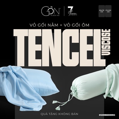 [QUÀ TẶNG KHÔNG BÁN] Vỏ Gối Gòn Bedding Lụa Tencel Viscose Cao Cấp Màu Trơn 50x70 cm | 37x105 cm