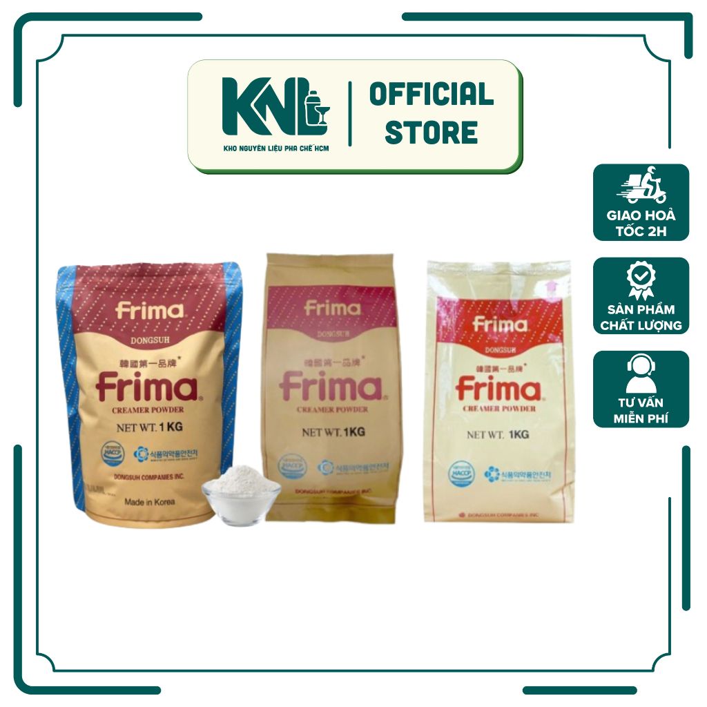 Bột Kem Sữa Frima 1kg – Hàn Quốc – Tăng Độ Ngon Cho Trà Sữa, Cà Phê (Có chiết lẻ 500g)