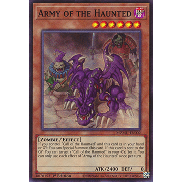 [Yugioh Funny Shop] 1 lá thẻ bài 
Army of the Haunted SUPER RARE MZMU-EN002