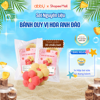[ABBY] Set nguyên liệu làm bánh cookie tạo hình tết - Set nguyên liệu làm bánh quy hoa - Thành phẩm 30