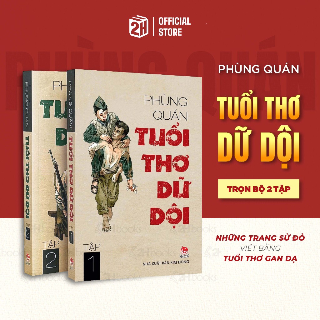 Sách Tuổi thơ dữ dội, tuổi thơ giữ dội, tuổi thơ giữ dội tập 1, tuổi thơ giữ dội tập 2, combo 2 tập