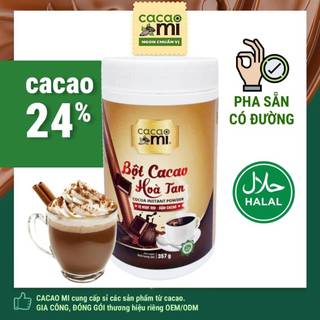Bột cacao hoà tan pha sẵn đường vị chocolate CacaoMi thức uống sô cô la thơm đậm cacao hũ Halal 357g