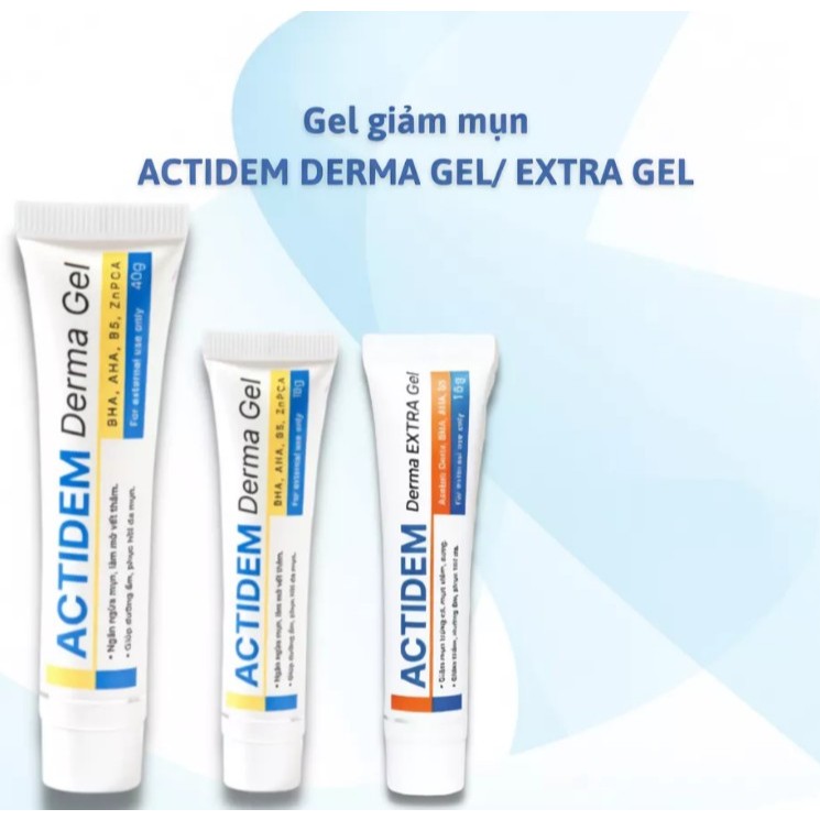 Actidem Derma Gel 18gr / Actidem Derma Extra Gel 18gr giảm mụn, dưỡng ẩm da
