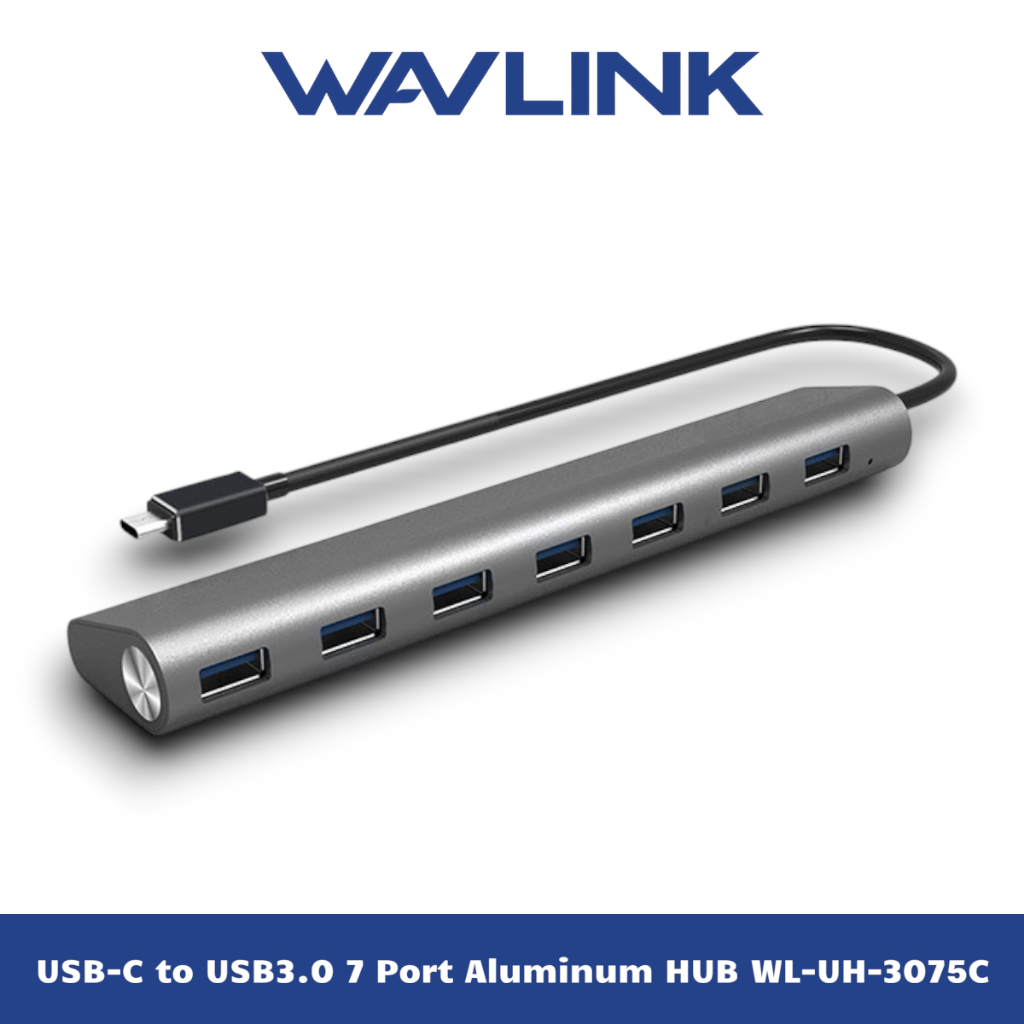 Hub Chia Tín Hiệu Type-C Sang 7 Cổng USB 3.0 WAVLINK WL-UH-3075C