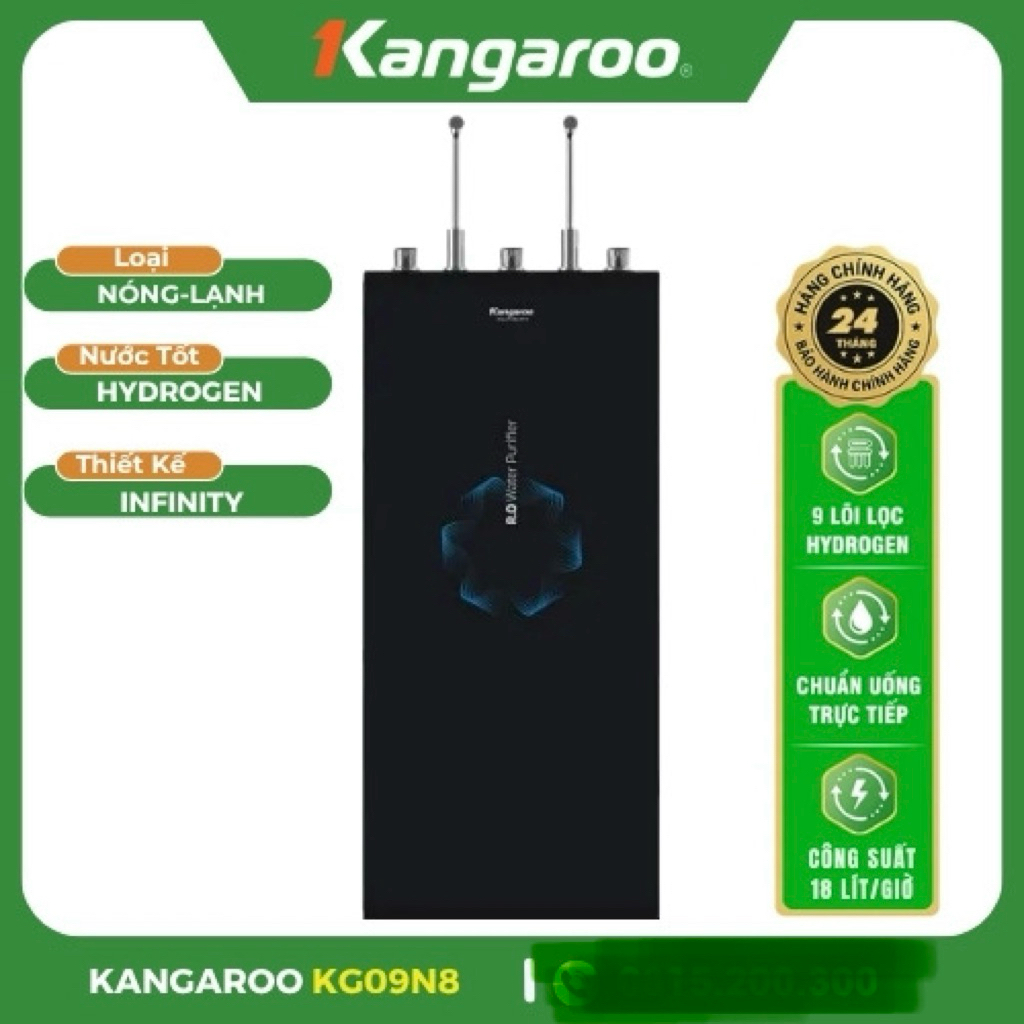 Máy lọc nước Kangaroo KG09N8 9 lõi hydrogen KG100HED-IOT
