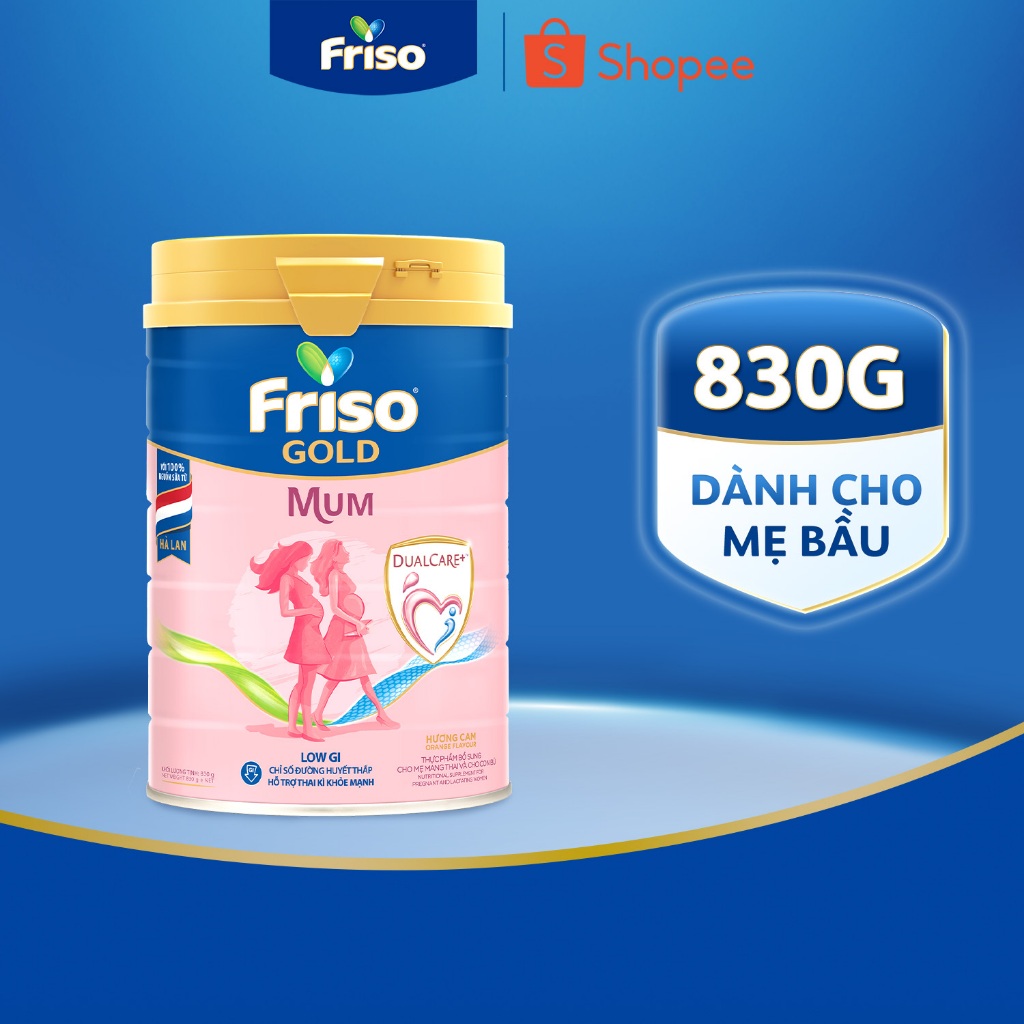 [KOL] Sữa Bầu Friso Mum Gold Hương Cam 830G/900G