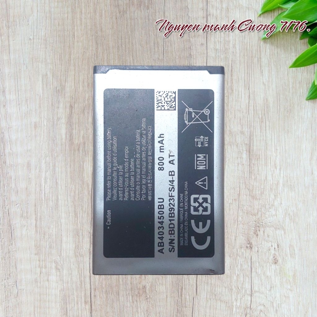 Pin Samsung E590, E598 , E790 , D610 ,M3510 (AB403450BU) Bóc Máy Đã Qua Sử Dụng Hoạt Động Tốt