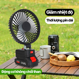 Quạt điện Không chổi than Quạt bàn mini 6inch Chân pin phổ thông 2 cấp tốc độ Độ ồn thấp,BH 12T,COD