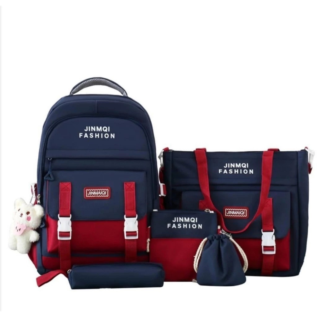 [Peinn] Set balo 4 món đi học giá rẻ Perchen CB10 vừa A4