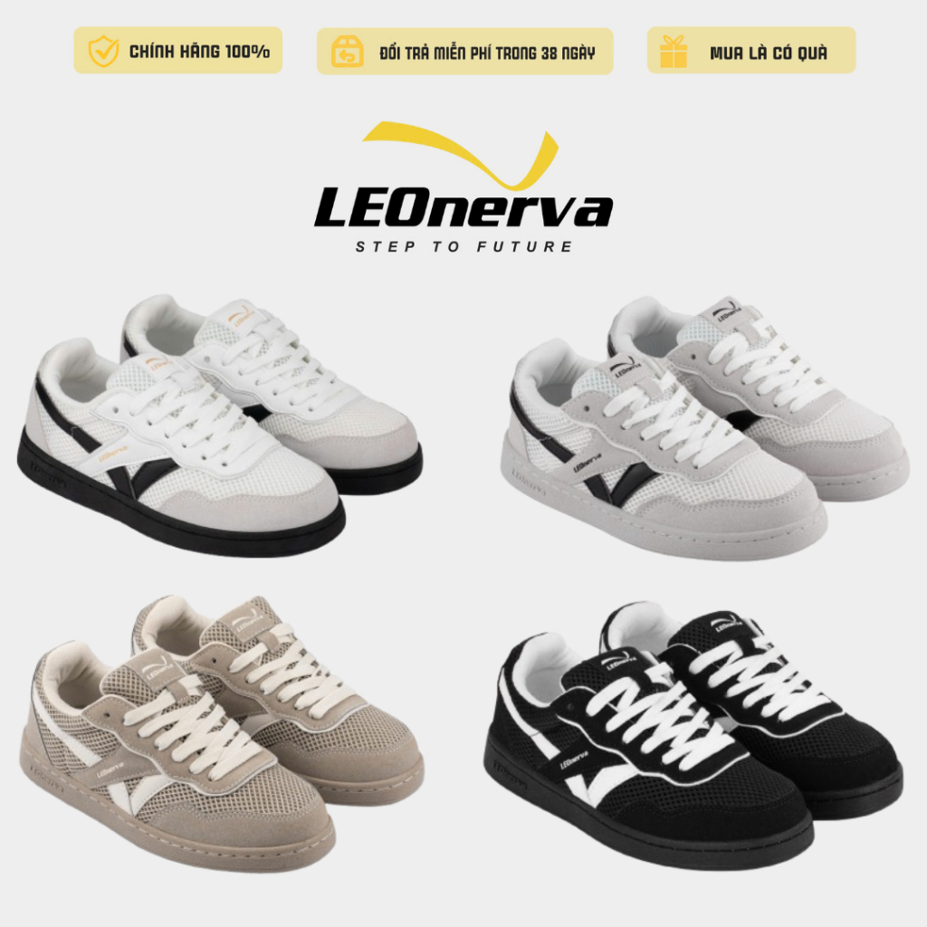 Giày Thể Thao Sneaker Unisex LEOnerva 808 Lưới VS2 - 5 Màu Bestseller - Đi Đúng Size