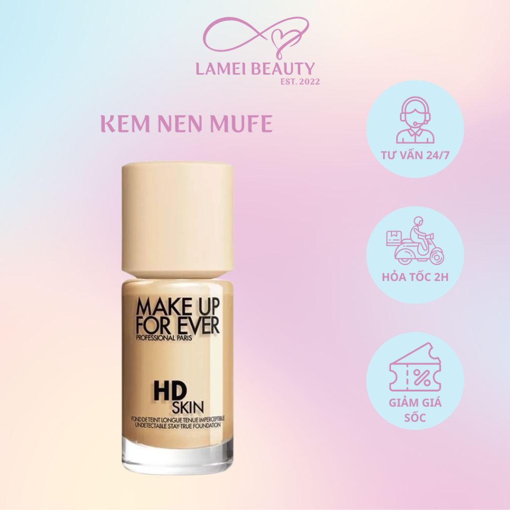 Kem nền MUFE Skin HD Foundation Kem nền Make Up For Ever R210 1R02, Y218 1N06 - Lamei.Beauty