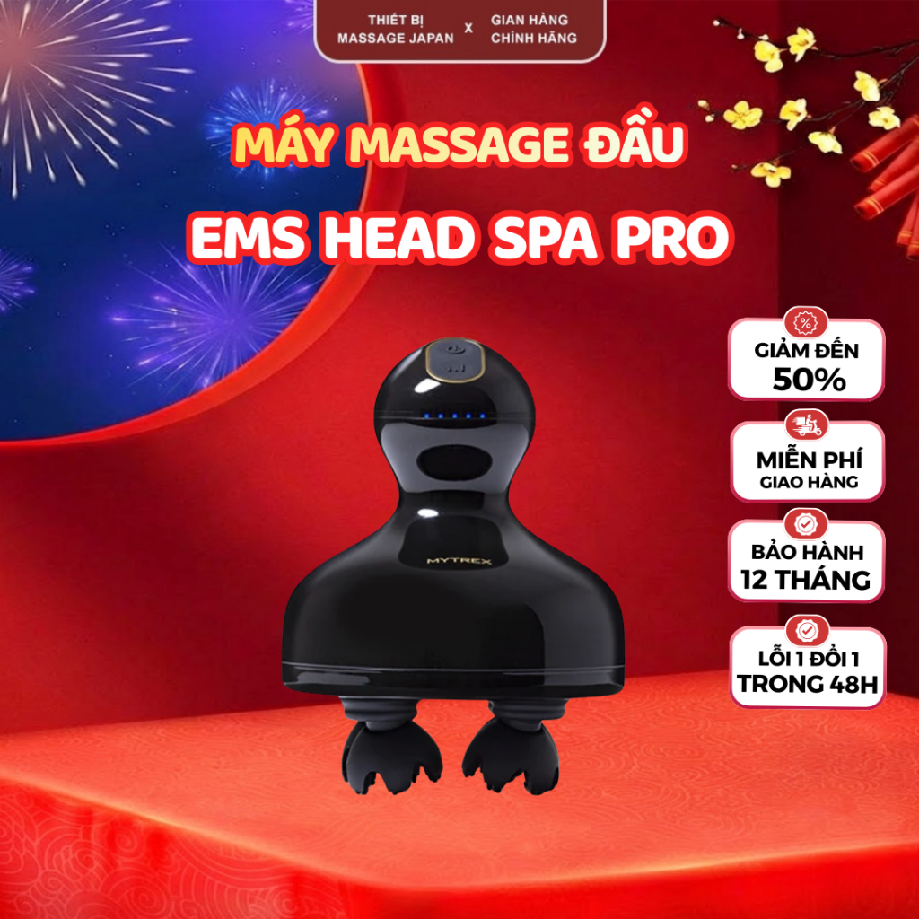 Máy Massage MyTrex EHP22B EMS Head Spa Pro EHP22B màu đen giảm đau mỏi toàn thân