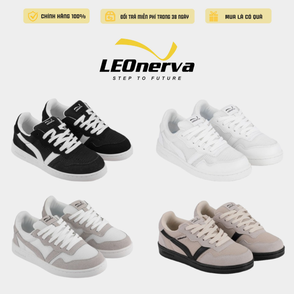 Giày Thể Thao Sneaker Unisex LEOnerva 808 Lưới VS1 - 6 Màu Basic - Đi Đúng Size