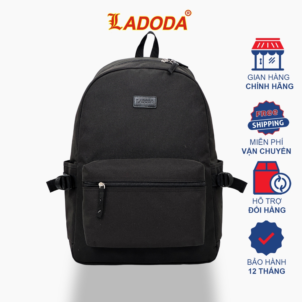 Balo đi học nam nữ LADODA BL337 vải dày dặn trượt nước chống nước tốt