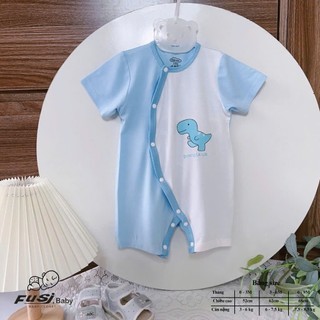 Body cộc tay fusi baby hai màu khủng long đáng yêu cho bé ( LS021 )