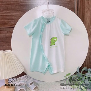 Body cộc tay fusi baby hai màu khủng long đáng yêu cho bé ( LS021 )